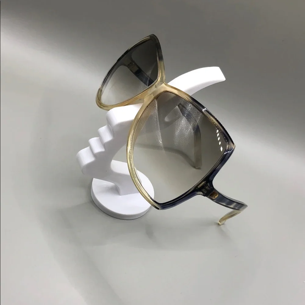 Annie Saral France Vintage Designer Oversized Sunglasses Gradient Tortoise